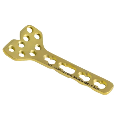 Placa de bloqueo de seguridad para radio distal de columna volar de 2.4 mm Titanio (9 orificios para la cabeza)
