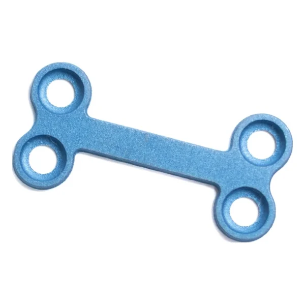 Placa Doble “T” 1.5 mm con Barra para Cirugía Maxilofacial