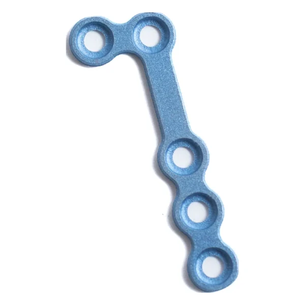Placa “L” 1.5 mm de 100° con Barra para Cirugía Maxilofacial