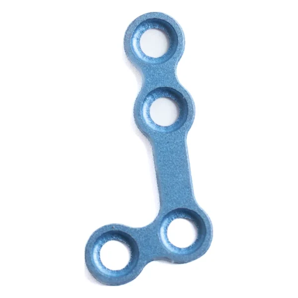 Placa “L” 1.5 mm de 100° con Barra para Cirugía Maxilofacial