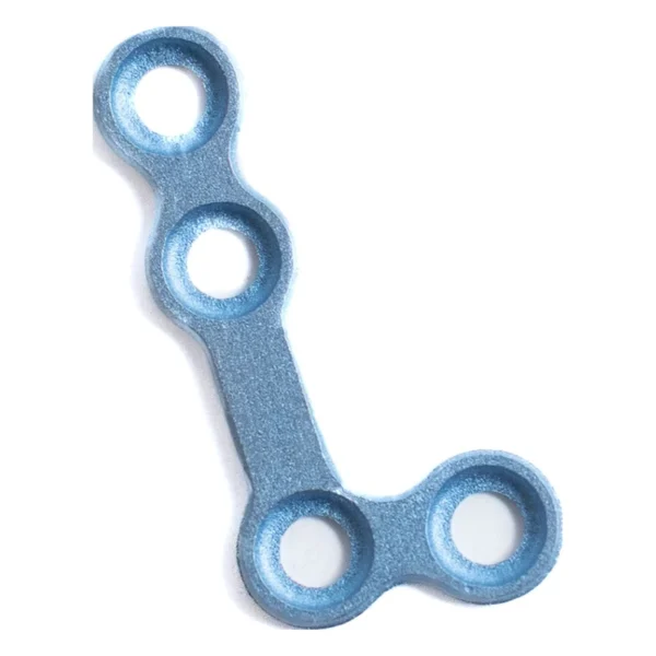 Placa “L” 1.5 mm de 100° con Barra para Cirugía Maxilofacial