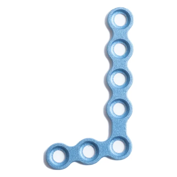 Placa “L” 1.5 mm de 100° con Barra para Cirugía Maxilofacial