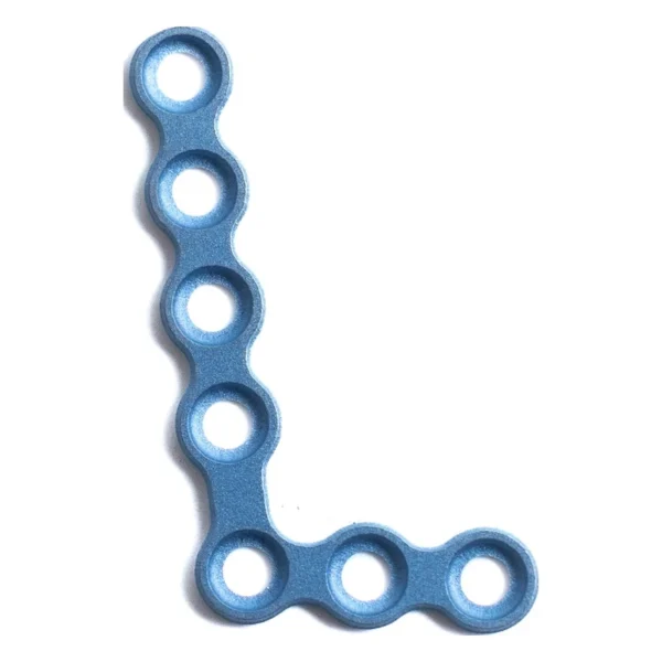 Placa “L” 1.5 mm de 100° con Barra para Cirugía Maxilofacial